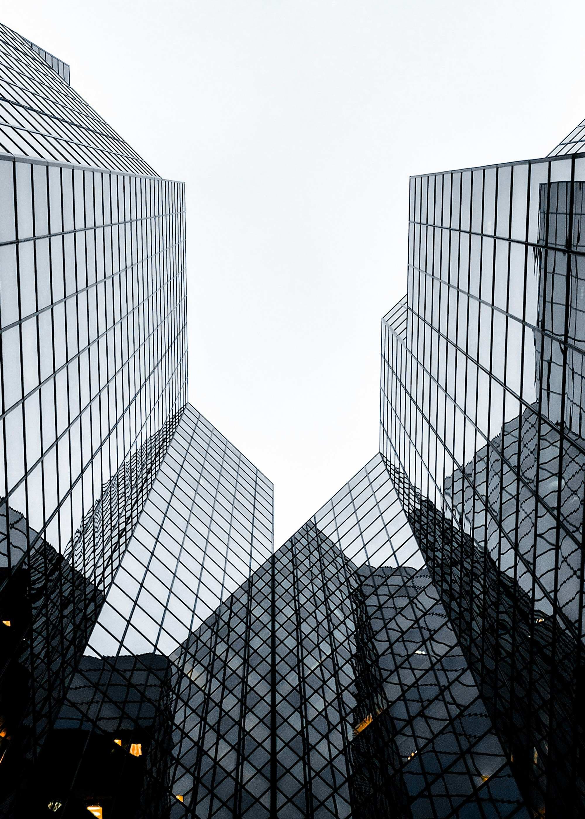 Glass office towers